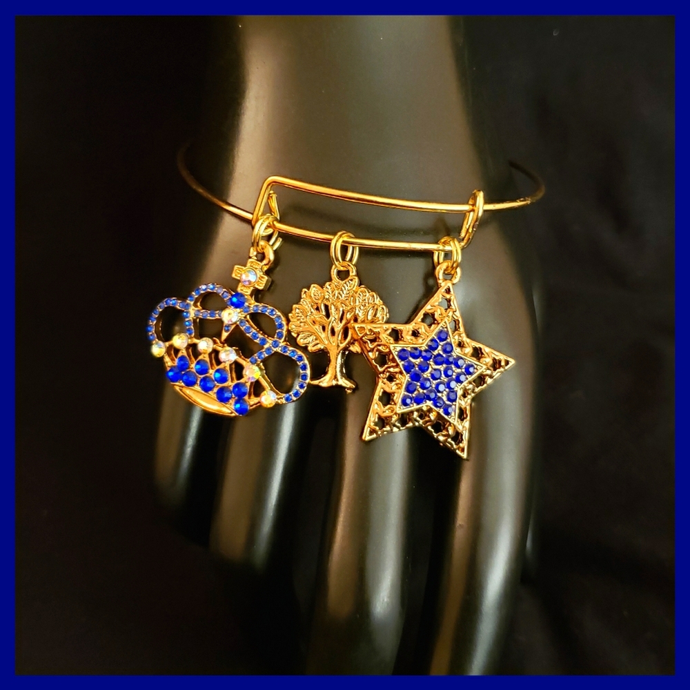 Gold & Blue Bangle